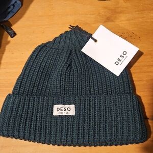 Deso Green Knit Beanie